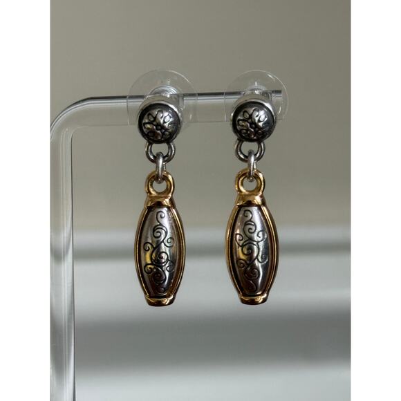 Brighton Mixed Metal Scroll Earrings Penelope Design - Picture 1 of 4